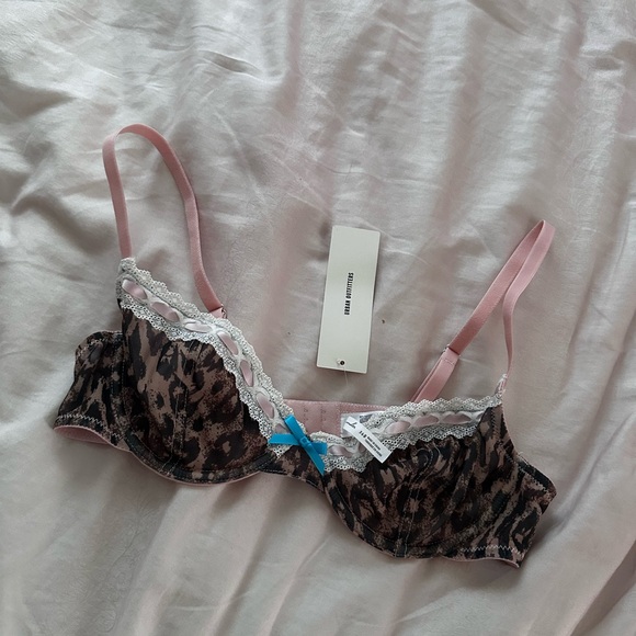 urban outfitters out from under cherish mesh underwire leopard bra - Picture 3 of 3